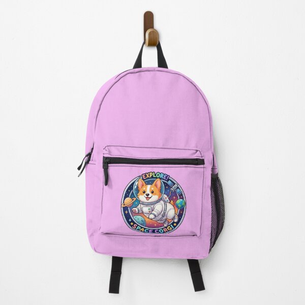 Item preview, Cute Astronaut Dog Floating in Space in pink background designed and sold by Nosyla Ink.