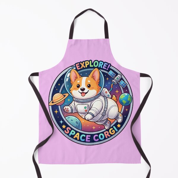 Item preview, Cute Astronaut Dog Floating in Space in pink background designed and sold by Nosyla Ink.
