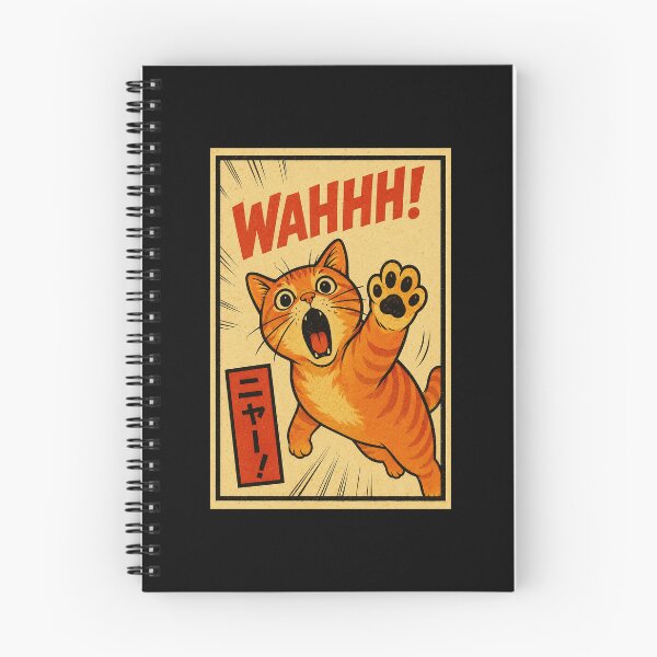 Item preview, Dramatic Orange Cat Manga Poster with Chaotic Retro Reaction Face designed and sold by ferminhays.