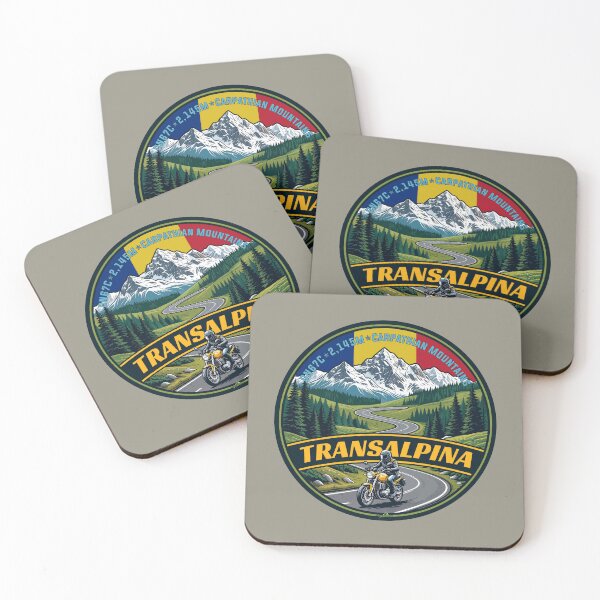 Item preview, Transalpina Romania Motorcycle Sticker T-Shirt 06 designed and sold by OuterShellUK.