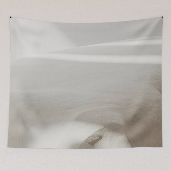 Item preview, Minimalist White Snow Dunes | Soft Abstract Winter Landscape Digital Art designed and sold by Midnight Veil Designs.
