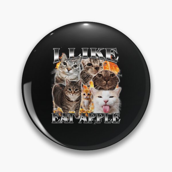 Item preview, Funny Apple Loving Cat Collage With Chaotic Meme Energy designed and sold by Masonixem.