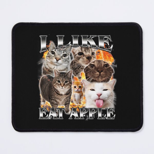 Item preview, Funny Apple Loving Cat Collage With Chaotic Meme Energy designed and sold by Masonixem.