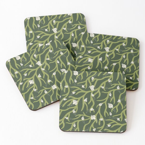 Item preview, Fireflies Among The Roots — Dark Botanical Folk Art designed and sold by Ema Tudose.