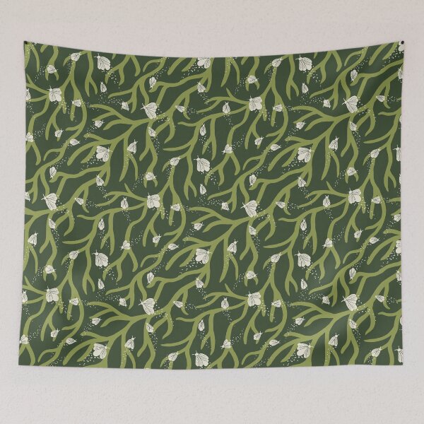 Item preview, Fireflies Among The Roots — Dark Botanical Folk Art designed and sold by Ema Tudose.
