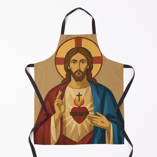 Item preview, Sacred Heart of Jesus Icon by Leonid R. Bozio designed and sold by The Great Art.