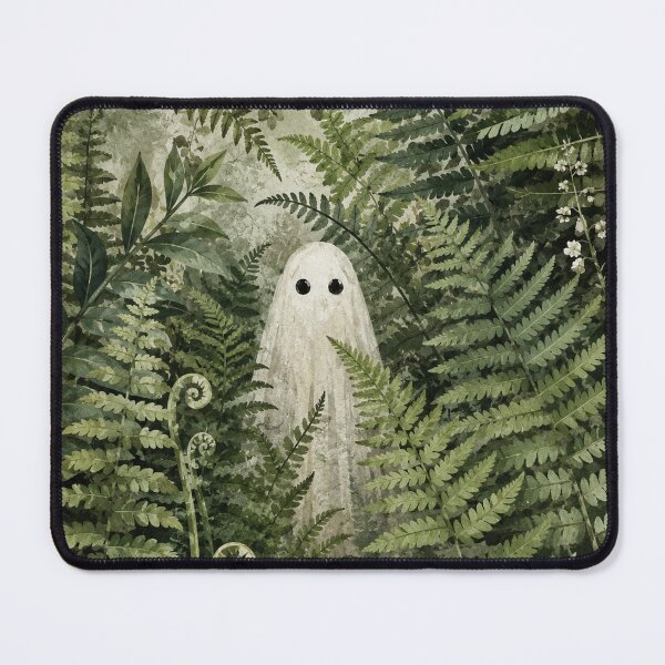Item preview, Forest Ghost Hidden in Ferns – Whimsical Nature Art designed and sold by RajkaLunari.