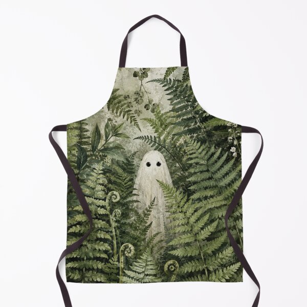Item preview, Forest Ghost Hidden in Ferns – Whimsical Nature Art designed and sold by RajkaLunari.