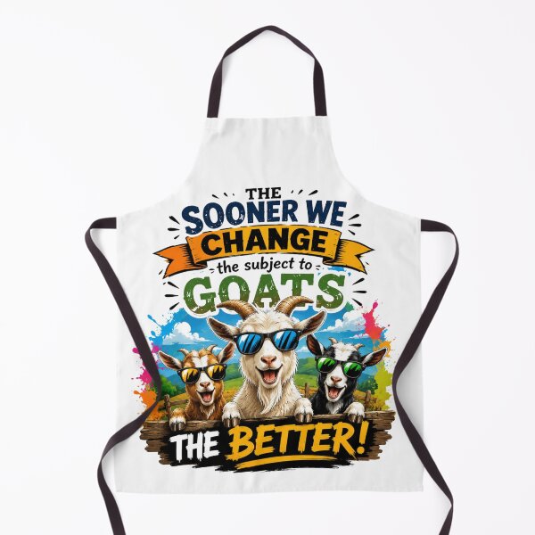 Item preview, Funny Goat Lover T-Shirt – “The Sooner We Change the Subject to Goats The Better” – Colourful Goat Gift for Men designed and sold by PurpleJelly.