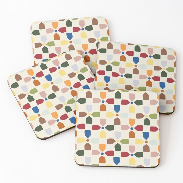 Item preview, Kingdom Tiles — Jewel Tone Folk Art Geometric designed and sold by Ema Tudose.