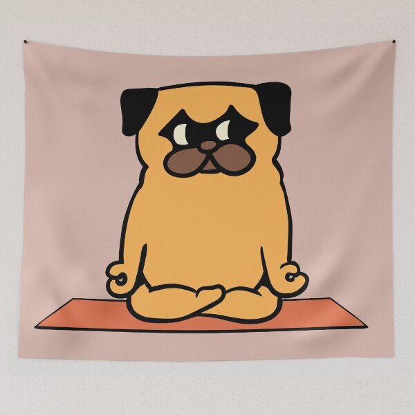 Item preview,  Pug Yoga Lotus Pose designed and sold by Huebucket.