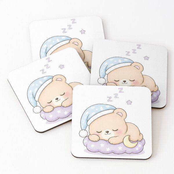 Item preview, Sleeping Kawaii Bear Cute Pastel Nighttime Animal designed and sold by Crazy Cats T-shirts.
