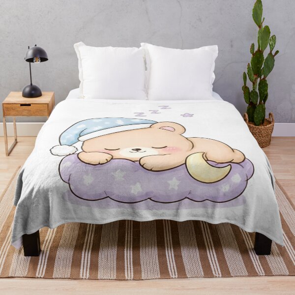 Item preview, Sleeping Kawaii Bear Cute Pastel Nighttime Animal designed and sold by Crazy Cats T-shirts.