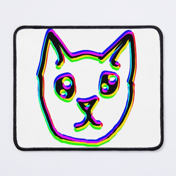 Item preview, RGB/CMYK cat face designed and sold by luna-moon-emoji.