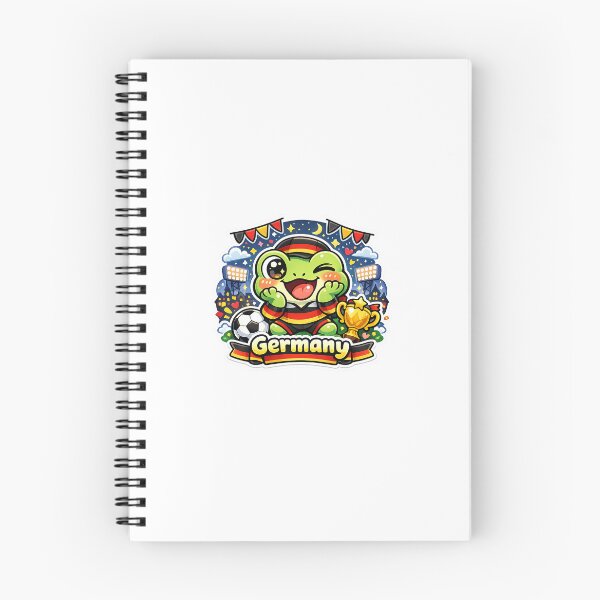 Item preview, Happy Frog Soccer Fan Germany Kawaii Sticker designed and sold by Cozy404Lab.