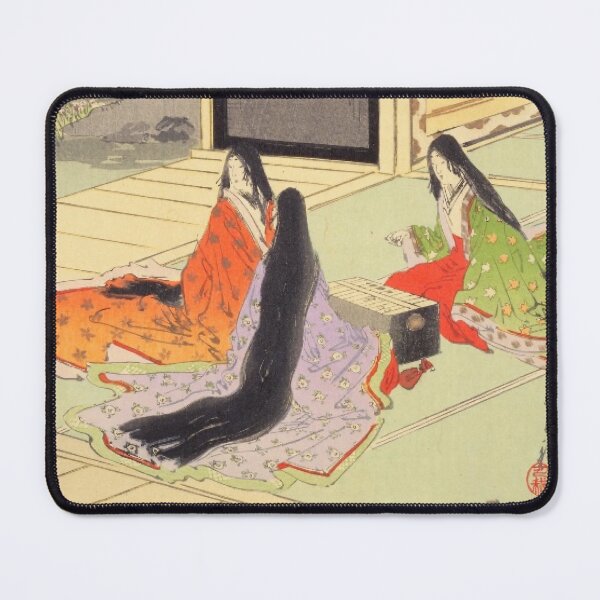 Item preview, Vintage Genji Story Ukiyo-e: Noble Women Playing Go Game in Kimono designed and sold by vekotpu.