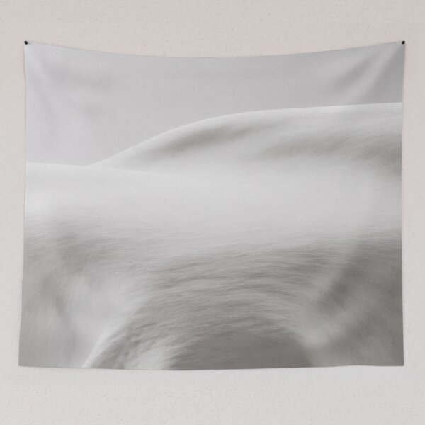 Item preview, Minimalist White Snow Dunes | Soft Abstract Winter Landscape Digital Art designed and sold by Midnight Veil Designs.