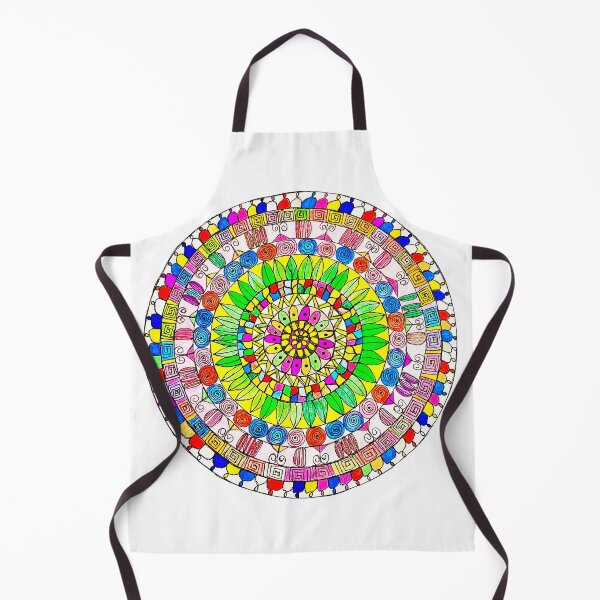 Item preview, Vibrant Summer Mandala Hand Drawn Geometric Art designed and sold by Stitched Stories.