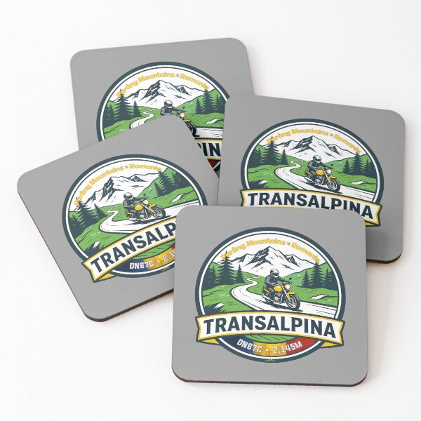Item preview, Transalpina Romania Motorcycle Sticker T-Shirt 07 designed and sold by OuterShellUK.