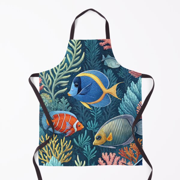 Item preview, Tropical Coral Reef Ocean Fish Pattern designed and sold by Tammy Winand Arts.