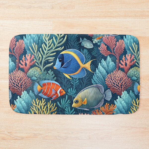 Item preview, Tropical Coral Reef Ocean Fish Pattern designed and sold by Tammy Winand Arts.