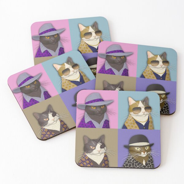 Item preview, Badass Cats - Cat Pop Art designed and sold by Scolliecat.