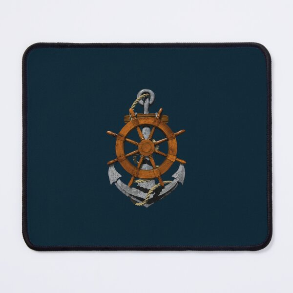 Item preview, Nautical Ships Wheel And Anchor designed and sold by FidelmaGomes.