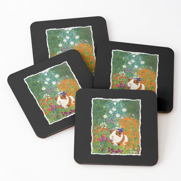 Item preview, Guinea Pig in Wildflower Garden Painterly Cottagecore Animal designed and sold by JordynLadukeg65.