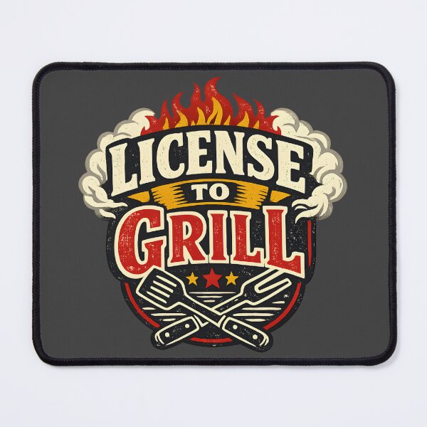 Item preview, License To Grill Vintage BBQ Shirt  Funny Grill Master Dad Tee  Retro Americana Barbecue Gift designed and sold by  MAD's Recreation Studio.