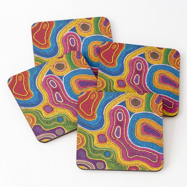 Item preview, Australian Aboriginal Dot Art Colorful Abstract Painting designed and sold by GrinGalore.