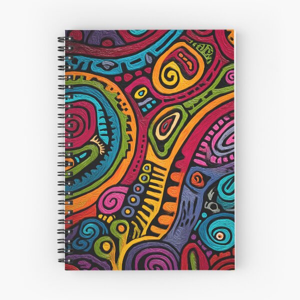 Item preview, Abstract Australian Aboriginal Tribal Art Colorful Wall Painting designed and sold by GrinGalore.