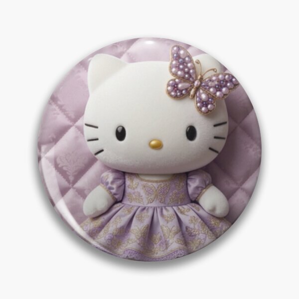 Item preview, Elegant Purple Butterfly Hello Kitty Princess Doll Art designed and sold by ethnicdigital.