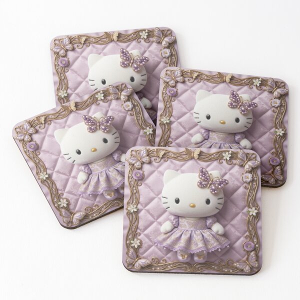 Item preview, Elegant Purple Butterfly Hello Kitty Princess Doll Art designed and sold by ethnicdigital.