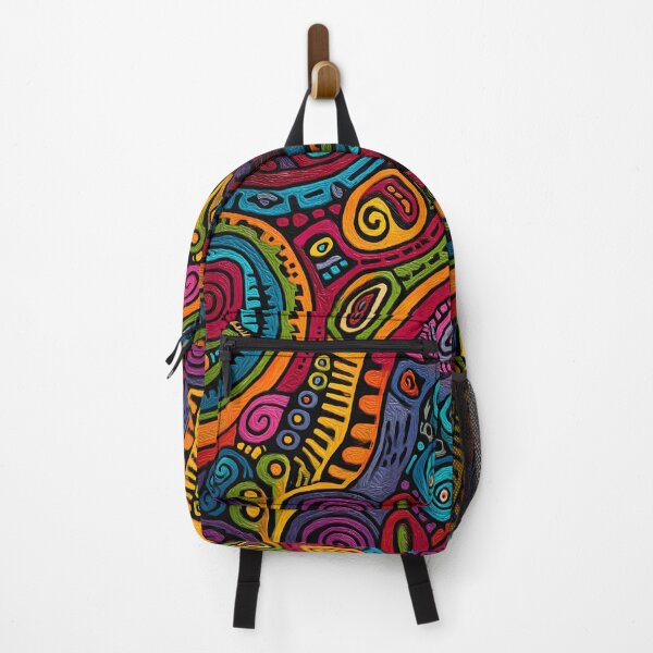 Item preview, Abstract Australian Aboriginal Tribal Art Colorful Wall Painting designed and sold by GrinGalore.