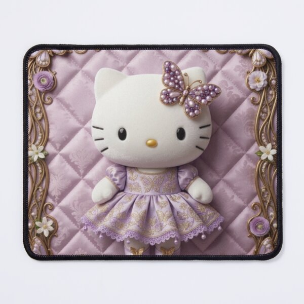 Item preview, Elegant Purple Butterfly Hello Kitty Princess Doll Art designed and sold by ethnicdigital.