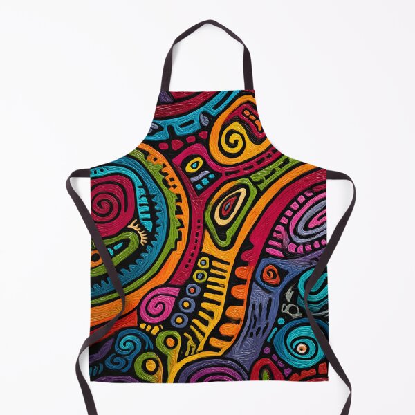 Item preview, Abstract Australian Aboriginal Tribal Art Colorful Wall Painting designed and sold by GrinGalore.