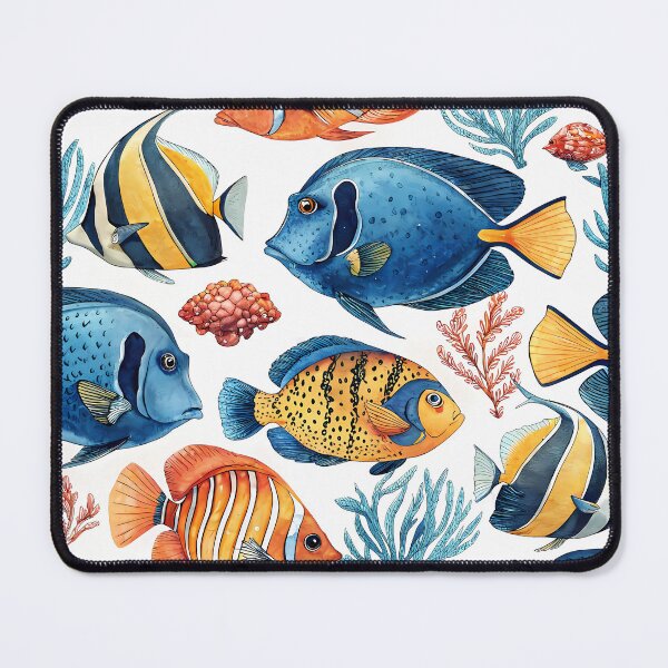 Item preview, Coral Reef Saltwater Ocean Fish Pattern designed and sold by Tammy Winand Arts.