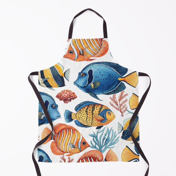Item preview, Coral Reef Saltwater Ocean Fish Pattern designed and sold by Tammy Winand Arts.