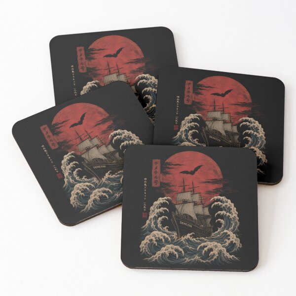 Item preview, Dracula Demeter Ship Japanese Great Wave Gothic Fantasy Art designed and sold by Fenay Designs.