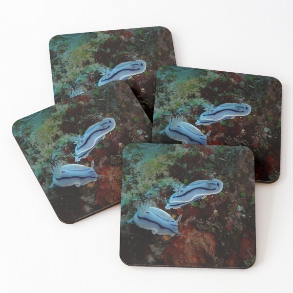 Item preview, Frosty Blue Nudibranch Pair: Miyako Ocean Art designed and sold by Mayuri Japan Studio.