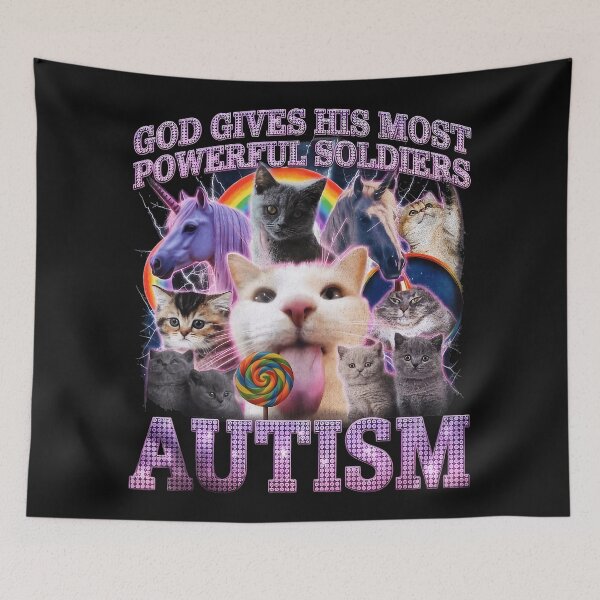 Item preview, Chaotic Cat Meme Collage With Retro Internet Humor Energy designed and sold by Masonixem.
