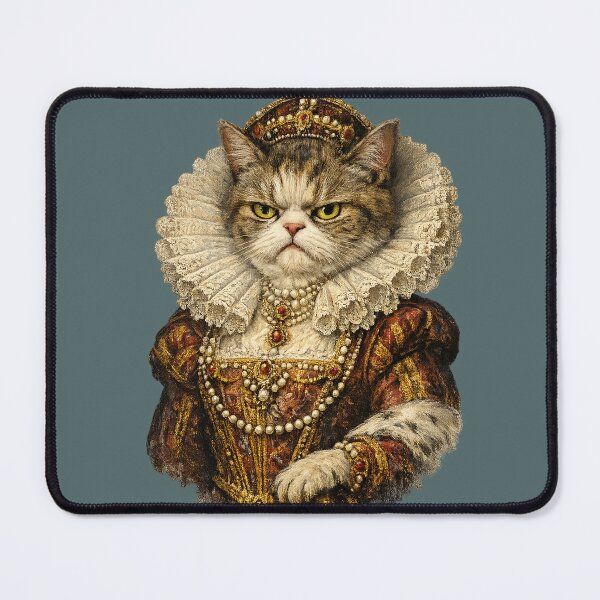 Item preview, Grumpy Royal Cat – Renaissance Noble Portrait Funny Pet Art designed and sold by slikar.