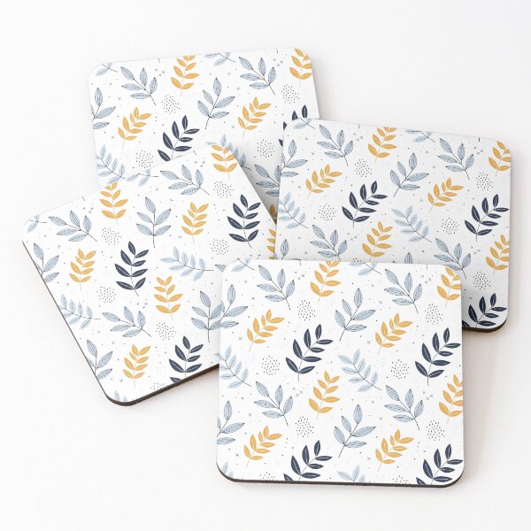 Item preview, Nordic Minimalist Navy and Gold Leaf Pattern designed and sold by VelloomStore.