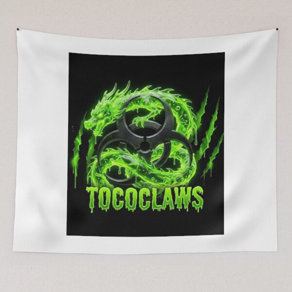 Item preview, Toxic Claws Biohazard Dragon - Neon Green Slime designed and sold by TOCOCLAWS.
