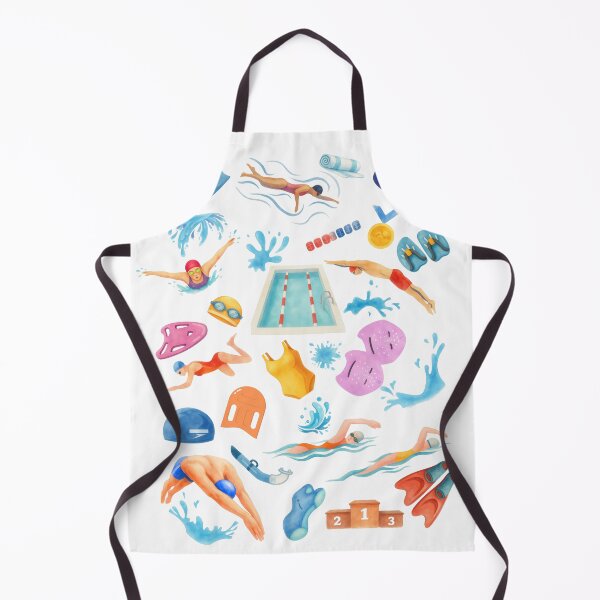 Item preview, Swimming watercolor print designed and sold by BasicArtChick.