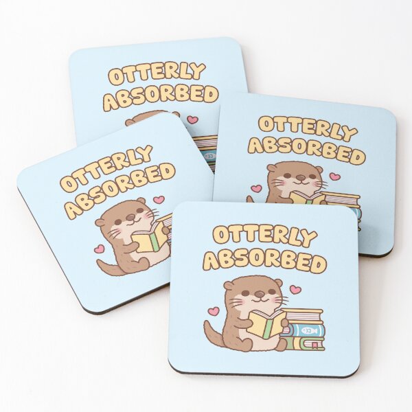 Item preview, Cute Otter Otterly Absorbed In Books Funny Reading Pun designed and sold by rustydoodle.