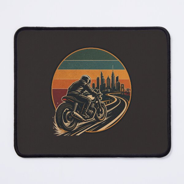 Item preview, Retro Motorcycle Rider – Vintage City Bridge Emblem designed and sold by SilentPowerArt.