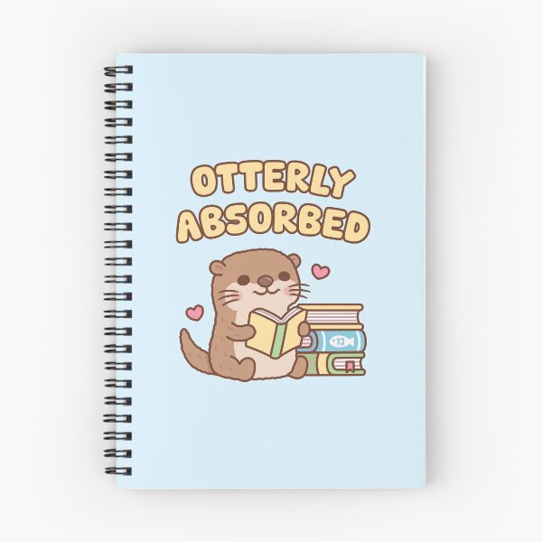 Item preview, Cute Otter Otterly Absorbed In Books Funny Reading Pun designed and sold by rustydoodle.