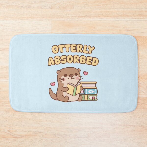 Item preview, Cute Otter Otterly Absorbed In Books Funny Reading Pun designed and sold by rustydoodle.