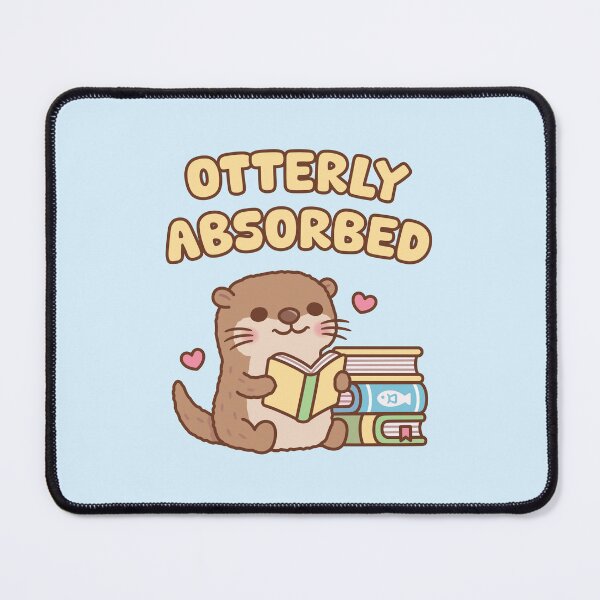 Item preview, Cute Otter Otterly Absorbed In Books Funny Reading Pun designed and sold by rustydoodle.